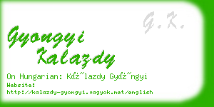gyongyi kalazdy business card